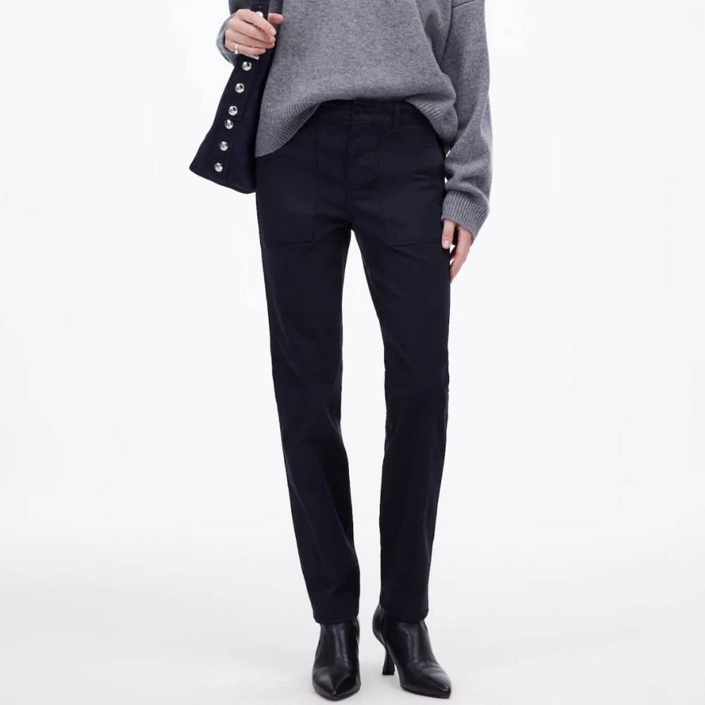 Madewell deep indigo The Slim Straight Utility Pant in Garment Dye